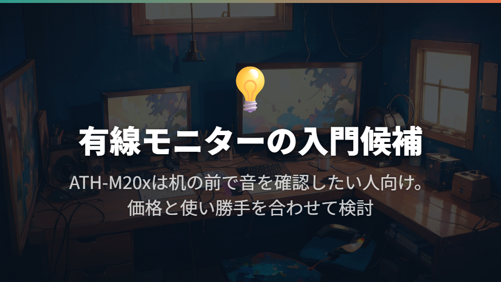 ATH-M20x:有線モニター用途の入門候補