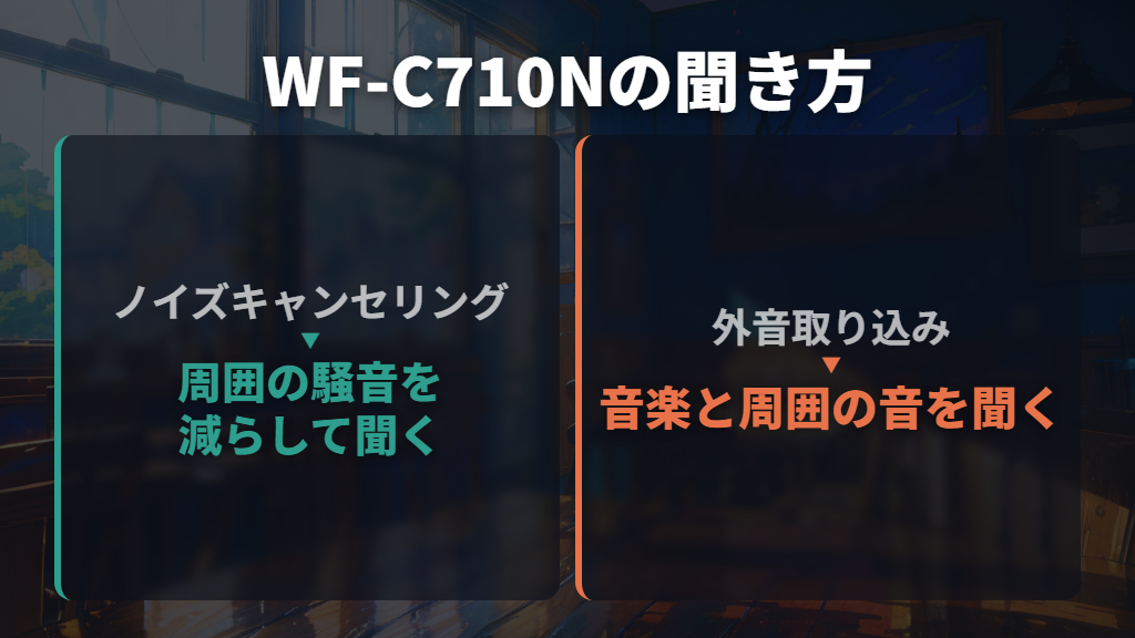 騒音下の完全ワイヤレスならWF-C710N