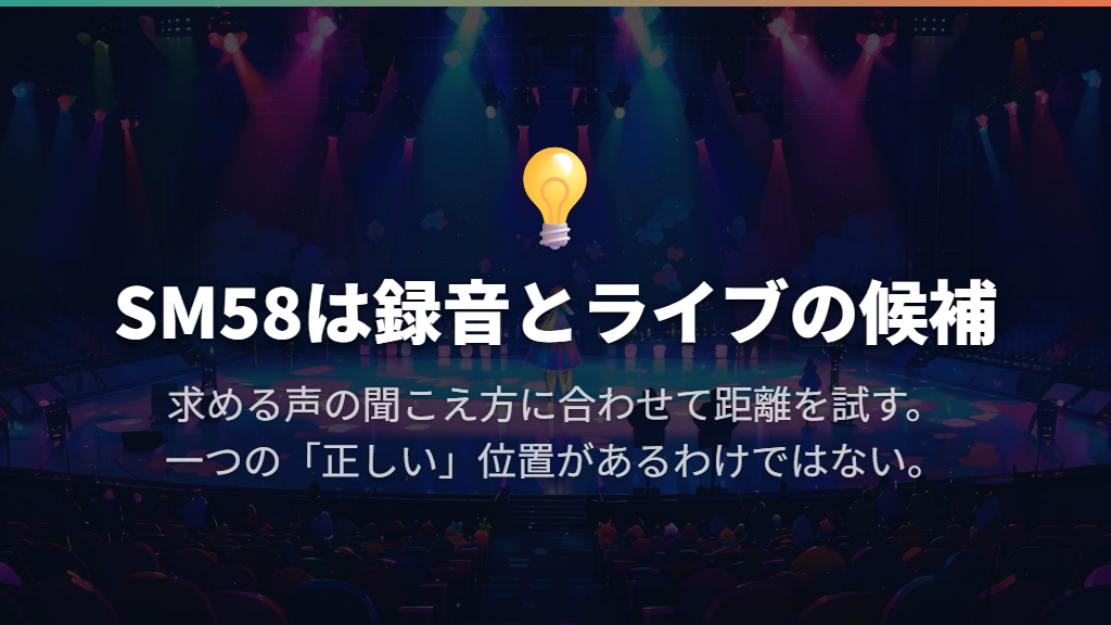 歌の録音とライブを兼ねるならShure SM58